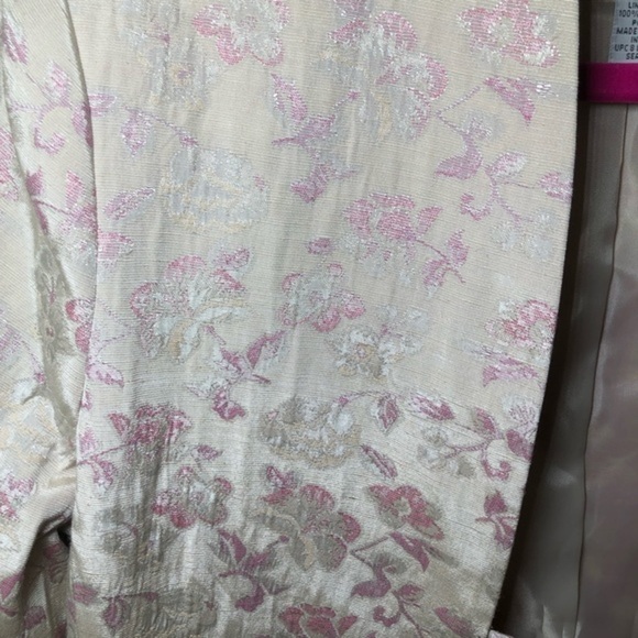 JACLYN Smith pink ivory floral jacket blazer size 14‎ - Picture 4 of 7
